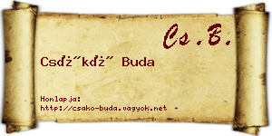 Csákó Buda névjegykártya